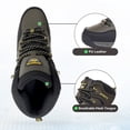thumbnail image 6 of Men's Hiking Boots Outdoor Mid Trekking Backpacking Mountaineering Shoes,Green, 6 of 8