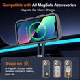 thumbnail image 2 of Funda magnética para iPhone 14 y iPhone 13, compatible con MagSafe, diseño de marco ondulado transparente 2025, borde suave, bonita funda protectora mate transparente a prueba de golpes, 2 of 6