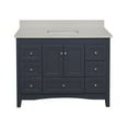 thumbnail image 3 of Abbey 48" Bathroom Vanity with Marine Gray Cabinet and Quartz Top, 3 of 7