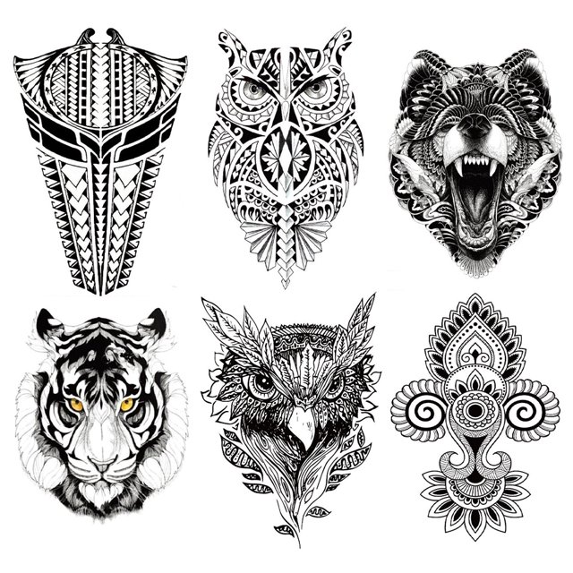 Tatuajes Simulación Tatuaje Temporal para Adultos 6 Piezas Transferencia Extraíble Mujeres Y Hombres