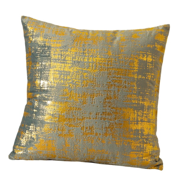 Funda de almohada de terciopelo dorado Strade Fareast Limited cuadrada 45 cm