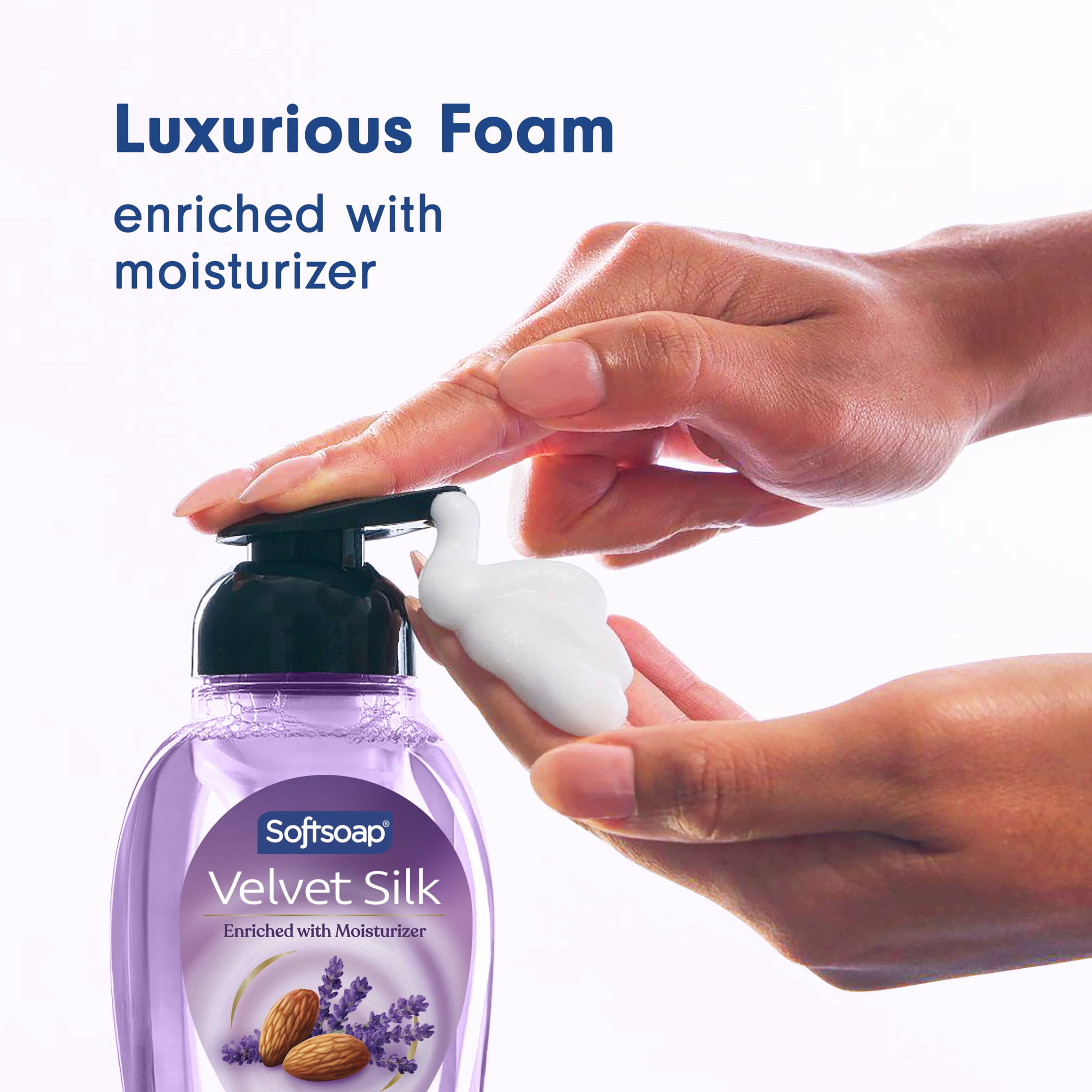 Softsoap Velvet Silk Foaming Liquid Hand Soap, Dreamy Lavender & Almond Milk Scent, 9 fl oz