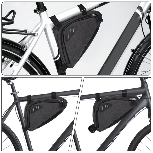 Wosthever Bolso de ciclo reflexivo impermeable del poliéster fácil de instalar y bolso de ciclo práctico de los triángulos Ciclismo
