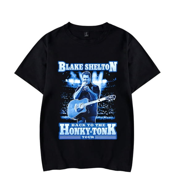 Blake Shelton T-shirt Merch Retro Fashion Casual Men's and Women's Short sleeved T-shirt Top