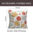 thumbnail image 2 of LALILO Throw Pillow Covers Colorful Floral Elegant With Pink Flowers Green Spring Accent Art Artwork Beautiful Set of 2 Square 18 x 18 Inch Pillowcase, 2 of 5