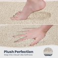 thumbnail image 3 of Alfombra de baño PURRUGS, antideslizante, superabsorbente, color beige, 50 x 75 cm, 3 of 7