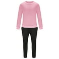 thumbnail image 3 of Htigea Clearance Men's 2 Piece Outfits Solid Color Pullover Sweatshirt Tracksuit Joggers Sweatpants Sweatsuit Set Pink,XXL, 3 of 5