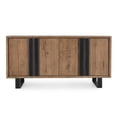 thumbnail image 2 of Pemberly Row 94" Reclaimed Oak Wood Sideboard Buffet in Brown Oak, 2 of 11