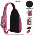 thumbnail image 3 of Crossbody Sling Backpack for Women Men Bananas on Violet Dotted Pattern Shoulder Sling Crossbody Casual Chest Bag for Travel Sports Running Hiking, 3 of 6