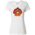 thumbnail image 3 of Inktastic Thanksgiving Turkey with Pumpkin Women's T-Shirt, 3 of 5