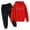 Red, variant on Gaexia Toddler Girl Clothes Fall,Girls Hooded Tracksuit Set Unisex Two Piece Outfit Kids Fall Winter Sweatshirt and Sweatpants Comfy Casual Wear,3-4 Years,Grey