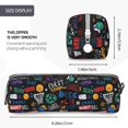 thumbnail image 3 of Yiaed Basketball Print Leather Pencil Case - Leather Pen Pencil Holder - Elegant & Practical Pencil Pouch for Work & Office, 3 of 7