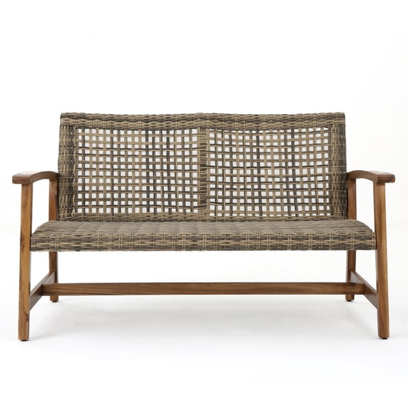 HAMPTON WOOD WICKER LOVESEAT