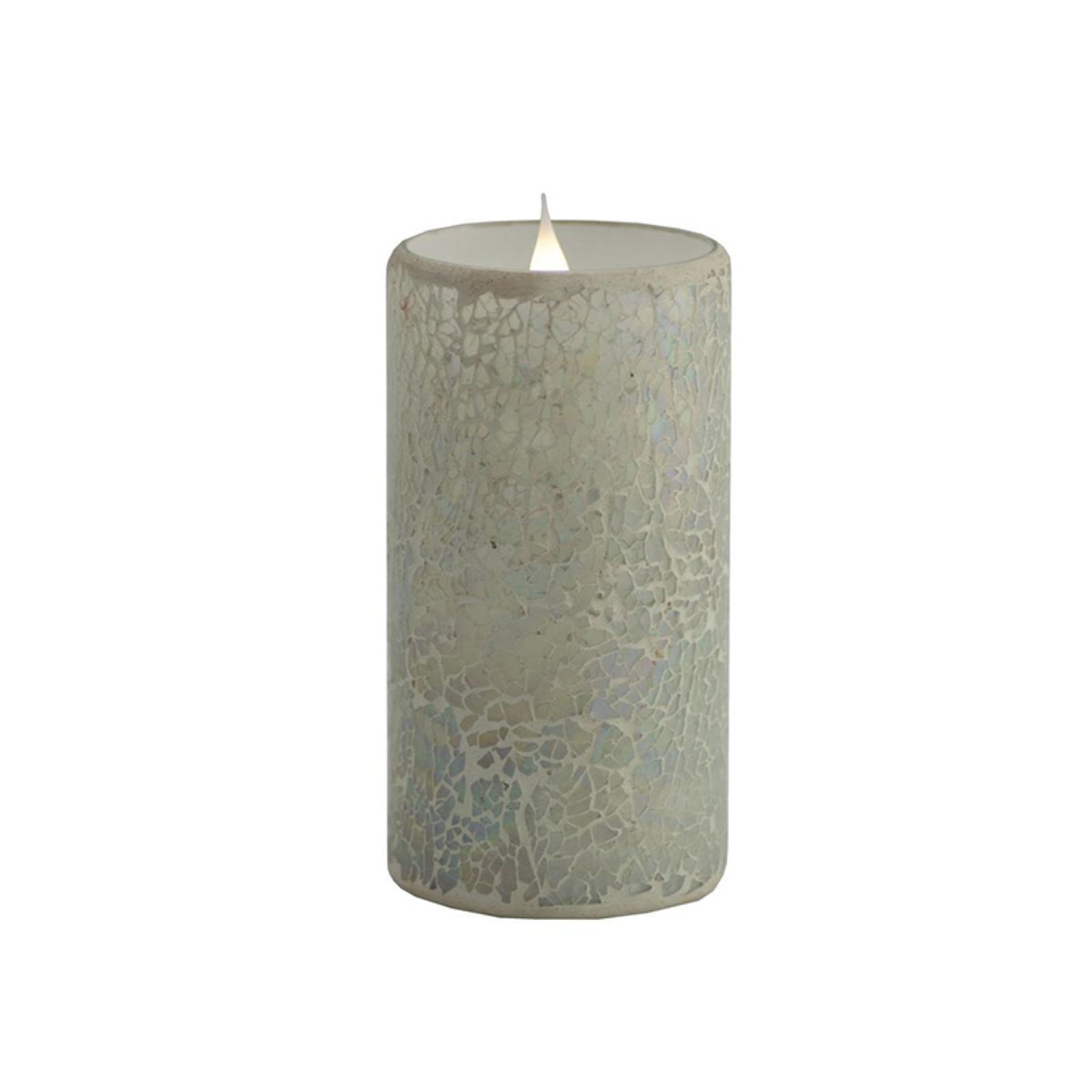 Pacific Accents Solare Crackled Mosaic Flameless Candle