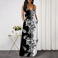thumbnail image 1 of Robes Longues d'Été pour Femmes à Col Rond Sans Manches à Imprimé Floral, Grande Taille, à Enfiler, 1 of 3