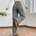 thumbnail image 3 of Warm Fleece Sleep Pants Women's Comfortable Winter Loungewear Wide Leg Elastic Waist Soft Home Casual Wear Holiday Comfo, 3 of 9
