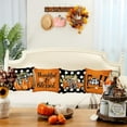 thumbnail image 2 of Fall Pillow Covers 18 x 18 Inch Set of 4, Polka Dots Buffalo Bow-Knot Pumpkins Truck Thankful Thanksgiving Decor Decorative Throw Cushion Cases Decoration for Home Sofa Couch (Black), 2 of 6