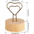 thumbnail image 3 of Portafotos de madera en forma de corazón, soporte de Clip para fotos de mesa, 15 Uds., 3 of 5