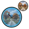 thumbnail image 2 of Indoor 12' Voice-Activated Luminous Decoration Wall Clock With LED Night Light Beautiful Autumn Landscape, 2 of 8