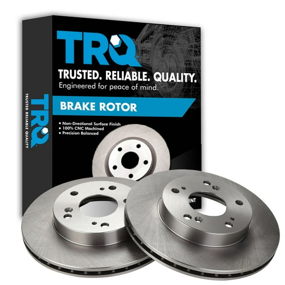 TRQ Front Brake Rotors Set Vented Fits Select 2002-2006 Acura RSX 2004-2011 Honda Civic 2011-2015 CR-Z