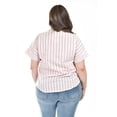 thumbnail image 3 of Blusa de algodon a rayas Roman Fashion /Tallas Extras, 5114 (Rosa) rosa 36, 3 of 6