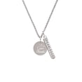 thumbnail image 2 of Delight Jewelry Stainless Steel In all things Give Thanks Disc - Silvertone Fearless Bar Charm Necklace, 23", 2 of 4