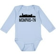 thumbnail image 3 of Inktastic Memphis Tennessee City Skyline Boys or Girls Long Sleeve Baby Bodysuit, 3 of 5