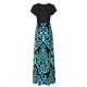 thumbnail image 3 of Vestido de talla grande para mujer Vestido de playa con cuello en V de manga corta con estampado flo Abanopi Azul/Medio, 3 of 4
