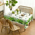 thumbnail image 4 of St. Patricks Day Tablecloth 60×60 Inch, Clover Shamrock Hat White Washable Table Cover for Party Picnic Dinner Decor, 4 of 6