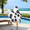 thumbnail image 3 of Yayeee Kids Hooded Towels Toddler Soft Absorbent Beach Bathing Wrap 50" x 23.5", Cow Spots, 3 of 5