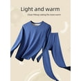 thumbnail image 3 of Ropa interior térmica de seda de lana para hombre, traje calefactor de terciopelo para otoño e invierno, pijamas con forro polar grueso para hombre, ropa de otoño, pantalones largos, 3 of 4