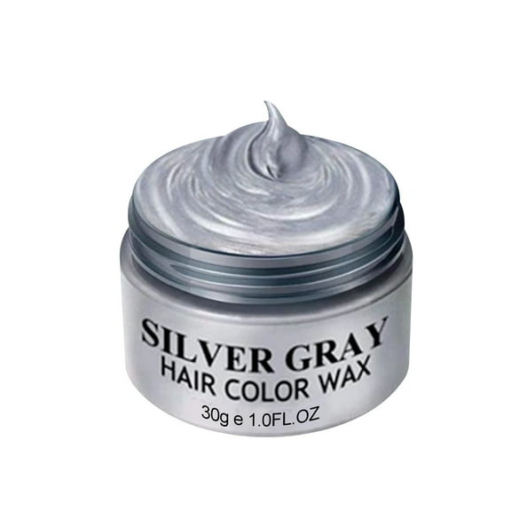 Lingouzi Silver Gray White Hair Color Wax Pomades 1oz Natural Hair Coloring Wax Cosplay