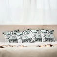 thumbnail image 3 of Ambesonne Animal Throw Pillow Cover 4 Pack, Hipster Cat with Palms, 18", Almond Green Black Teal, 3 of 6