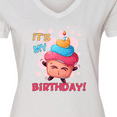 thumbnail image 4 of Inktastic It's My Birthday Women's V-Neck T-Shirt, 4 of 5