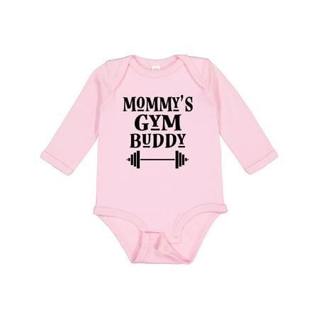 

Inktastic Mommy Gym Buddy Workout Gift Baby Boy or Baby Girl Long Sleeve Bodysuit