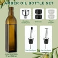 thumbnail image 2 of Dispensador de aceite de oliva de vidrio AOZITA de 500 ml con vertedores de acero inoxidable, 2 of 8