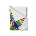 thumbnail image 2 of Popstar Party Soft Flannel Fleece Throw Blanket, Abstract Design in Rainbow Colors Art in Shape of Starfish Performer Woman, Cozy Plush for Indoor and Outdoor Use, 70" x 90", Multicolor, by Ambesonne, 2 of 6