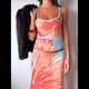 thumbnail image 4 of Conjuntos de Falda de 2 Piezas para Mujer, Verano, Top de Tirantes Finos Sin Mangas con Estampado Floral, Faldas Largas Ajustadas, Conjuntos de Vacaciones Y2K. Azul S, 4 of 10