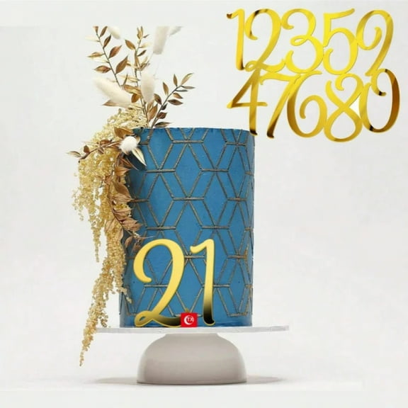 10pcs/set Acrylic Number 0-9 Cake Topper for Birthday Wedding Anniversary Party Cake Decor Supplies