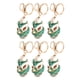 thumbnail image 5 of 6 Piezas Llaveros Estilo de Dibujos Animados Brillo Brillante Metal Decorativo Práctico Compacto Portátil Llaveros Colgante para Decoración YSKXD14 Verde, 5 of 12