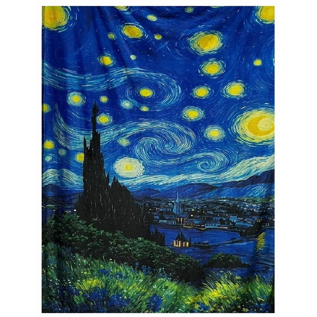 Exclusiva! Cobija Frazada Ultra Suave Van Gogh La Noche Estrellada