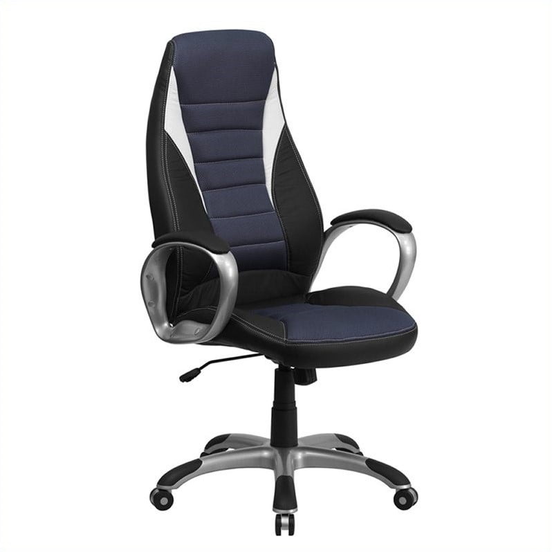 Flash Furniture High Back Vinyl Office Chair In Black And Blue