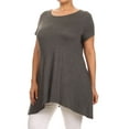 thumbnail image 2 of Women's Casual Solid Color Short Sleeve Tunic Top With Pockets, 2 of 5