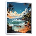 thumbnail image 2 of Designart "Tropical Vibes Beach Photo XIX" Nautical & Beach Floater Framed Wall Art Living Room, 2 of 7