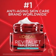 LOreal Paris Revitalift Triple Power Face Moisturizer, Unscented Cream, 1.7 oz