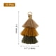 thumbnail image 2 of 10Pcs Mini Borlas Tri-Capa de 1.6" Charm de Bolsa Bohemio Llavero para Proyectos DIY (Marrón Claro/Amarillo/Verde), 2 of 7