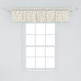 thumbnail image 2 of Ambesonne Floral Valance Pack of 2, Curling Branches Stripes, 54"X12", Eggshell Pale Sepia, 2 of 4