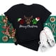 thumbnail image 2 of Ropa Kawaii de Feliz Navidad para mujer, camisa con estampado de patas de perro, camisetas negras de manga corta para mujer, camiseta de Navidad para mujer 2023, 2 of 5