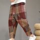 thumbnail image 4 of Pantalones largos de moda para hombre con cordón, cintura elástica, color sólido, informales, de nacionalidad, 4 of 5