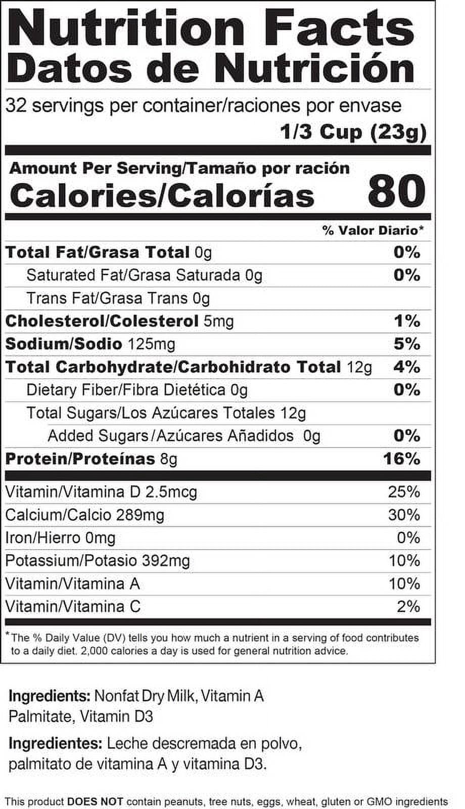 Saco Mix 'n Drink, Instant Powdered Skim Milk, 25.6 oz